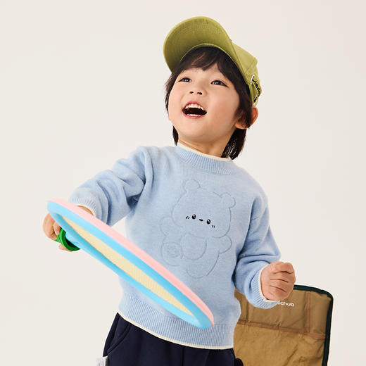 Cucutas幼童线衫CY25WIW529浅花灰/海洋蓝（90#-130#） 商品图11