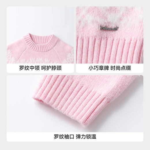 【实体店同款】女童长袖针织衫冬季新款安奈儿童装AG544067 商品图4