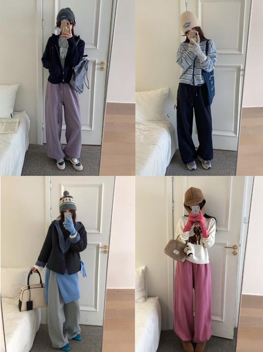 Ome*let加厚430g奥粒绒抽绳两穿卫裤 商品图12