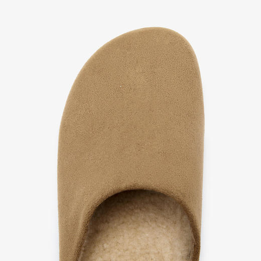 西遇加绒小土豆勃肯鞋女新款秋冬保暖毛毛拖鞋厚底内增高半拖V0057298 商品图5