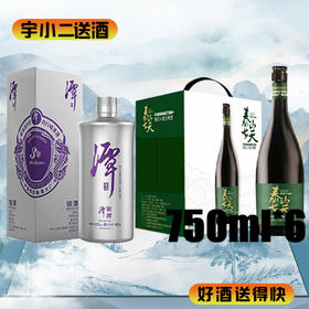 【酱香型】潭酒（银酱）53度500ml+【啤酒】泰山七天德式小麦白啤酒（畅饮版） 原麦汁浓度12°P酒精度4.1%vol 750ml*6