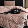Holbe̓r秋冬高级感鎏金绒刺绣四件套牛奶绒保暖被套床单家纺床品 商品缩略图3
