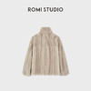 ROMISTUDIO“丹麦天鹅绒”顶奢水貂母皮正肩小翻领皮草 RWCWWG6741 商品缩略图2