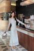SIA SAYLOR 高端轻奢优雅珍珠领镂空蕾丝连衣裙 21493 商品缩略图0