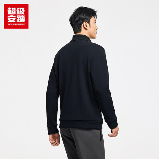 超级安踏男子经编加绒外套秋冬保暖立领运动上衣夹克152547702U 商品图1