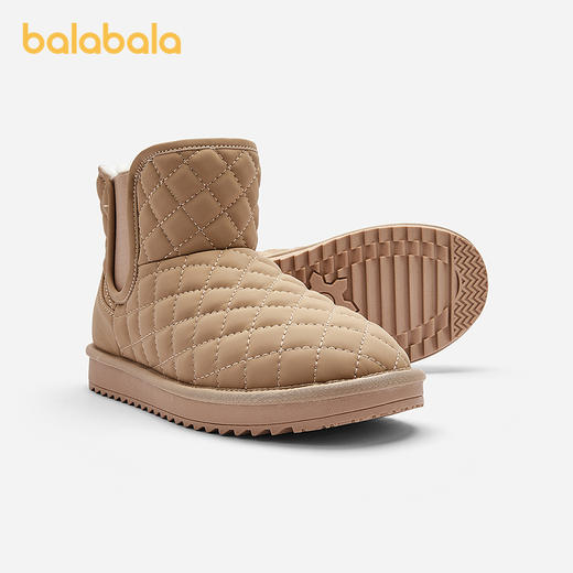 巴拉巴拉童鞋儿童雪地靴男童加厚加绒棉靴冬季靴子防滑棉鞋一脚蹬 商品图1