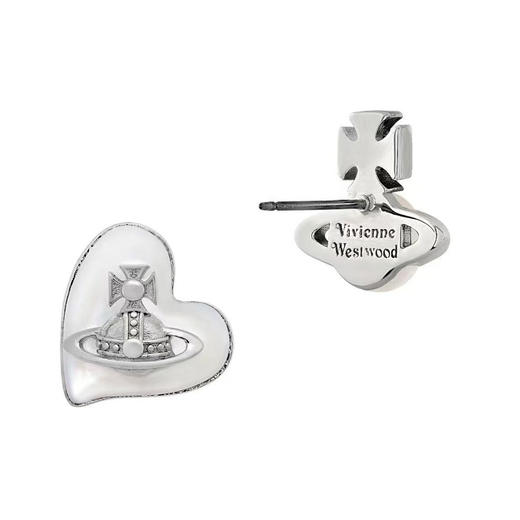 春日限定【抢先购】Vivienne西太后不对称爱心珍珠土星耳饰银色/金色 -mi_bba 商品图5