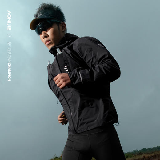 奥尼捷轻便越野跑冲锋衣跑步运动男女防风防水户外专业压胶风衣/FM5216 商品图1