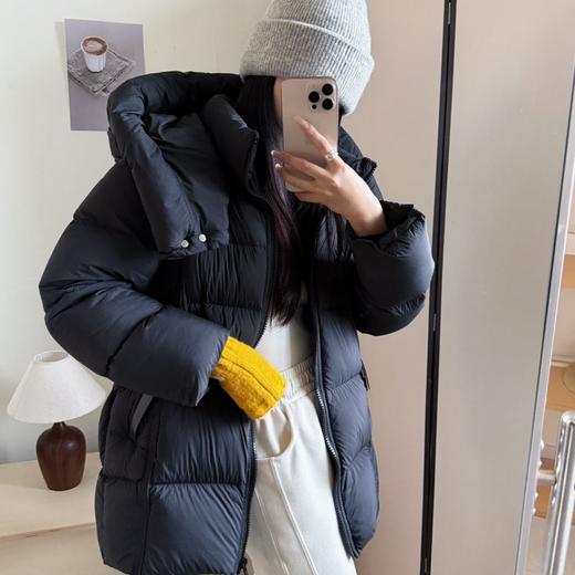 90白鸭绒2025冬新款连帽宽松茧型云朵泡芙羽绒服女中长款显瘦加厚 2508 商品图7
