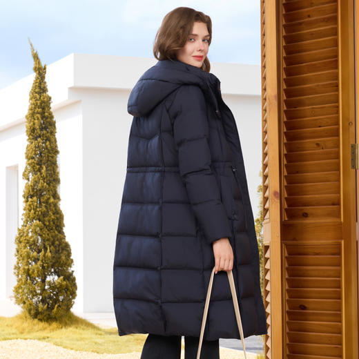 半身缘女装 冬季正肩防风保暖长款羽绒服254313M01740119 商品图4