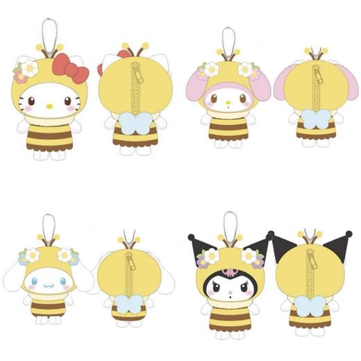 日本三丽鸥Sanrio蜜蜂系列玩偶挂件 商品图1