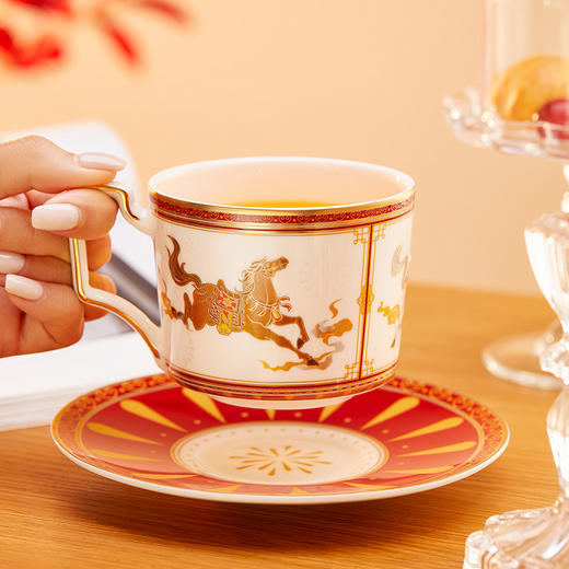 【故宫杯子】天马献瑞杯碟套装文创水杯咖啡杯礼盒本命年新年礼物 商品图5