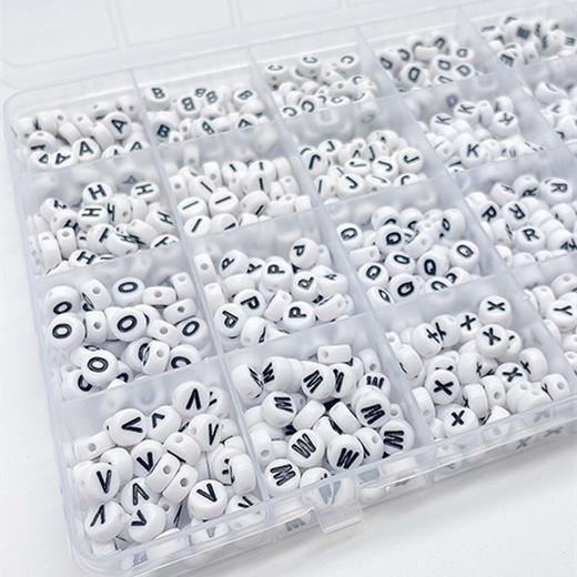 24格亚克力字母珠组合套装 DIY手工编织手链工具 商品图3