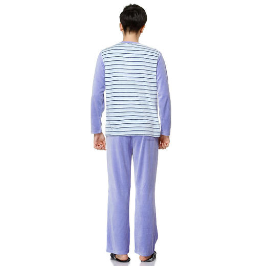 爱帝男士秋款天鹅绒休闲圆领长袖家居服套 商品图6