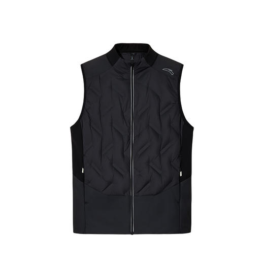 安踏跑步轻量羽绒运动马甲男冬季新款立领加厚夹克外套152545606 商品图0