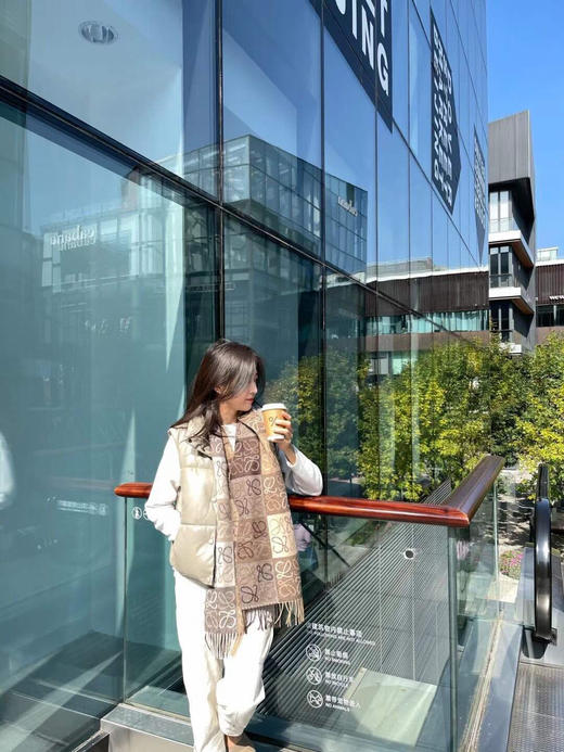 礼盒包装，同步专柜同步包装 三色！ 罗意威羊毛羊绒围巾 长180cm 宽40cm!! 商品图4