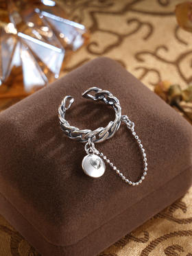 子佩集S925银【寒潮之触】戒指【JZ-319】纯银原创2链条2502