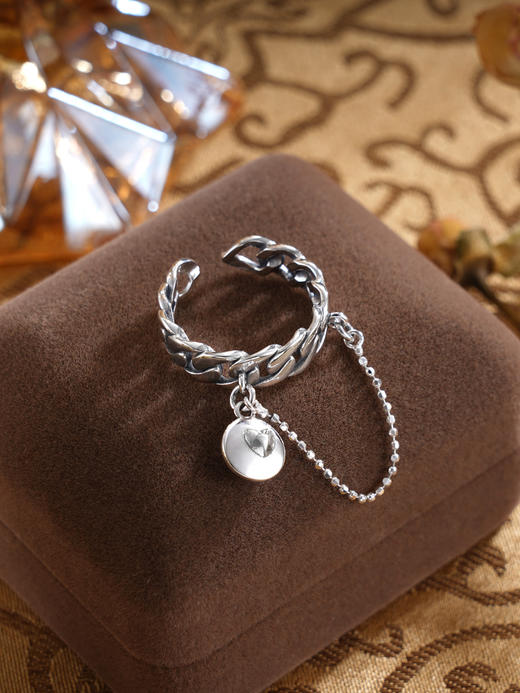 子佩集S925银【寒潮之触】戒指【JZ-319】纯银原创2链条2502 商品图0