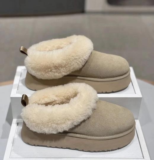 懒人必备 油叽叽系列   塔茨特便鞋  一脚蹬毛毛鞋 厚底拖鞋皮毛一体雪地靴 商品图2