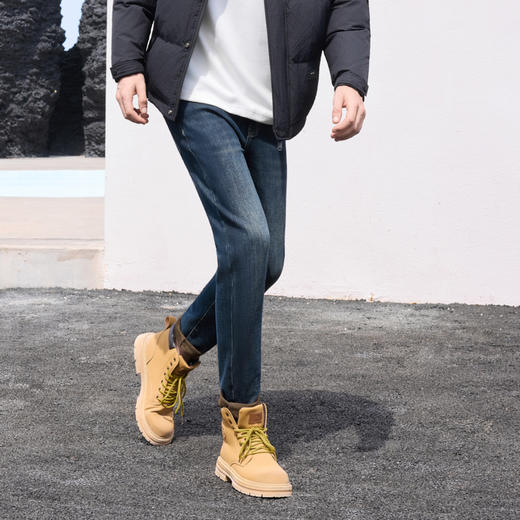 半身缘男裤 冬季耐磨舒适修身休闲牛仔裤254101U10130129 商品图2