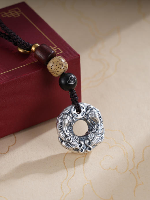 子佩集S999银【貔貅护主】钥匙扣纯银【DZ1110-1】原创作品2501 商品图5