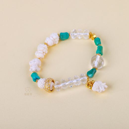 【四季发财】貔貅蓝松牙雕手串    ZX2506173 商品图5