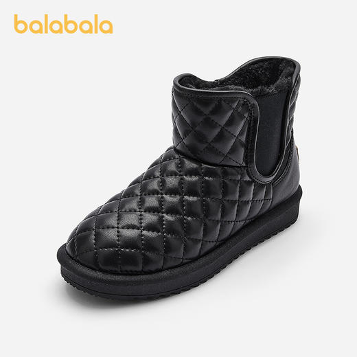 巴拉巴拉童鞋儿童雪地靴男童加厚加绒棉靴冬季靴子防滑棉鞋一脚蹬 商品图0