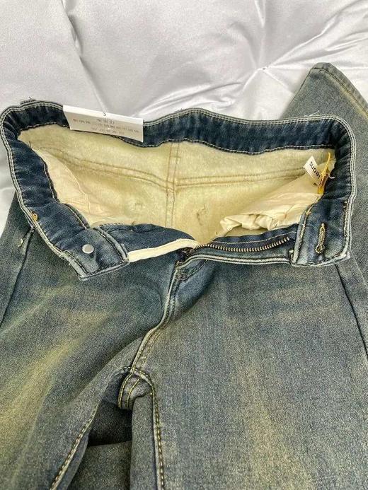 【GZ】无忧购加绒加厚复古蓝女冬季高腰显瘦时尚百搭微喇马蹄裤187-1（截单后3-5天发货） 商品图7