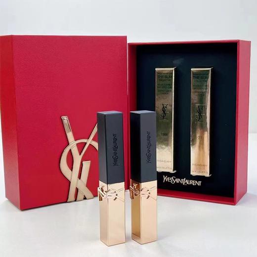 【礼盒礼袋】YSL圣罗兰浮雕口红礼盒 小金条2.2g*2支 #1966+#21  香港直邮 商品图5