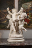 独角鹿西洋古董19世纪末20世纪初法国雕塑家Hippolyte Moreau签名创作小天使主题大理石雕塑 商品缩略图3