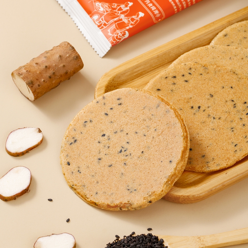 源桃禧 铁棍山药脆饼2盒  营养香脆 健康零食