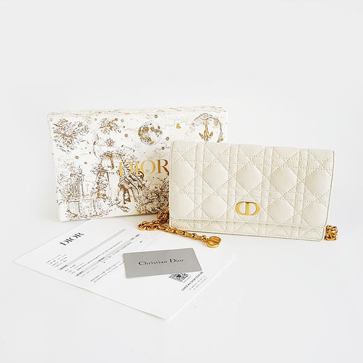 【95新】Dior迪奥S5091UWHC_M030白色全皮Caro woc腰包胸包腋下包链条包女士031125TJ46 商品图1