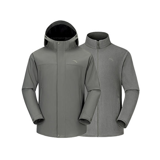 超级安踏抓绒两件套男子秋冬防泼水外套抓绒内胆三合一152546608U 商品图2