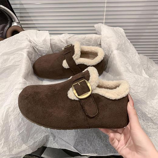 优诗莱加绒勃肯鞋 磨砂绒面耐磨有质感 内里短毛绒保暖舒适 3-4cm左右内跟高 显高显腿瘦 时尚百搭 商品图7