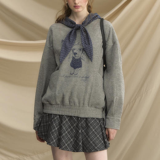 裁缝学苑AQ566绑带帽子复古长袖连帽套头卫衣纸样女装上衣样板图纸 商品图5