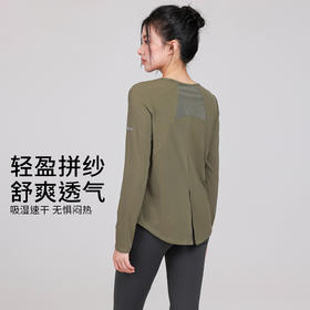 Gymicon能量符号 秋冬百变速干训练T休闲运动服女透气瑜伽跑步健身长袖YASY2530