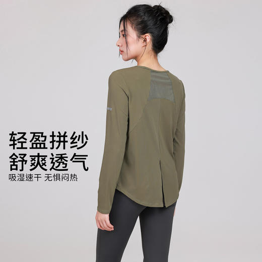 Gymicon能量符号 秋冬百变速干训练T休闲运动服女透气瑜伽跑步健身长袖YASY2530 商品图0