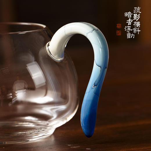 暗香疏影/炫彩锦文匀杯凤玉色高档食品级高硼硅玻璃分茶器家用公道杯 商品图3