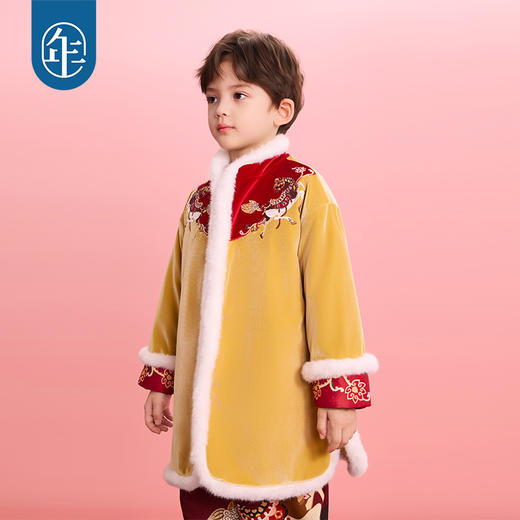 年衣童装云肩唐装冬季新款男女童中式国风加厚锦绣前程云肩唐装 商品图3