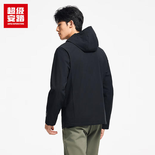 超级安踏防水加绒外套男秋冬运动训练夹克休闲连帽上衣152547604U 商品图1