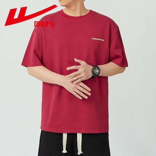 回力短袖t恤男2025夏季新款纯棉美式重磅男士体恤宽松休闲上衣男 商品图9