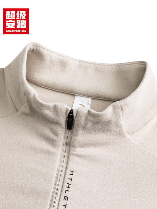 超级安踏甲壳盾抗菌长T男秋冬加绒半拉链卫衣通勤内搭152547408U 商品图11