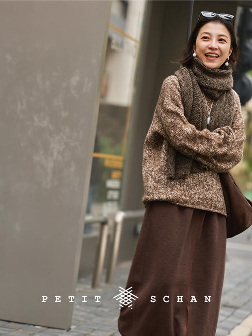 PETIT SCHAN小闪 CLO#925 The Lucky Trio 吉祥三宝 牦牛绒骆驼绒长绒棉手纺纱手编套头毛衣 商品图2