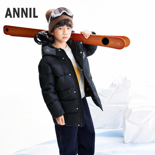 【实体店同款】男童中长款羽绒服冬季新款安奈儿童装AB545357 商品图1