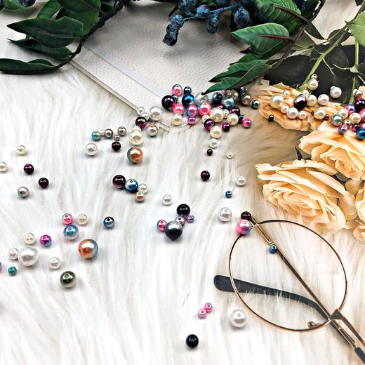 6色渐变彩虹珠 ABS材质 DIY饰品配件 4/6/8/10mm混装 商品图4