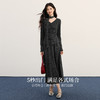 【11/19新品】熙世界轻熟千金风灰色针织套装女士秋冬挂脖V领上衣半身裙两件套 商品缩略图2