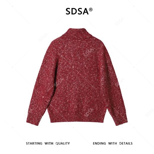 72673SDSA男士秋冬新款痞帅男装潮牌慵懒风可翻高领毛衣百搭套头针织衫 商品图5