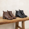 民族风牛筋软底真皮马丁靴，粗中跟复古短靴头层牛皮中年妈妈靴子MLD-8081 商品缩略图2