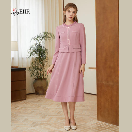 司歌弹力假两件连衣裙秋冬收腰A921006X 商品图4