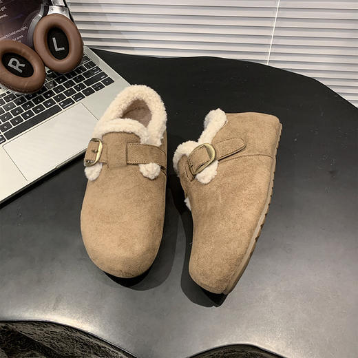 优诗莱加绒勃肯鞋 磨砂绒面耐磨有质感 内里短毛绒保暖舒适 3-4cm左右内跟高 显高显腿瘦 时尚百搭 商品图5